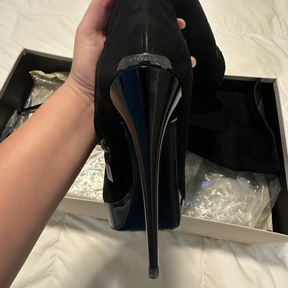BURBERRY thigh high suede black boots - Picture 9 of 12